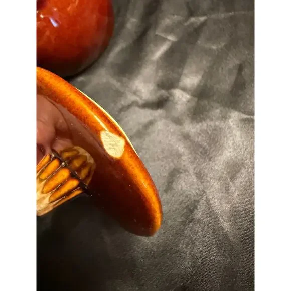 Vintage 60’s Hull Brown Drip Glaze sugar bowl with lid 5” - Picture 5 of 7